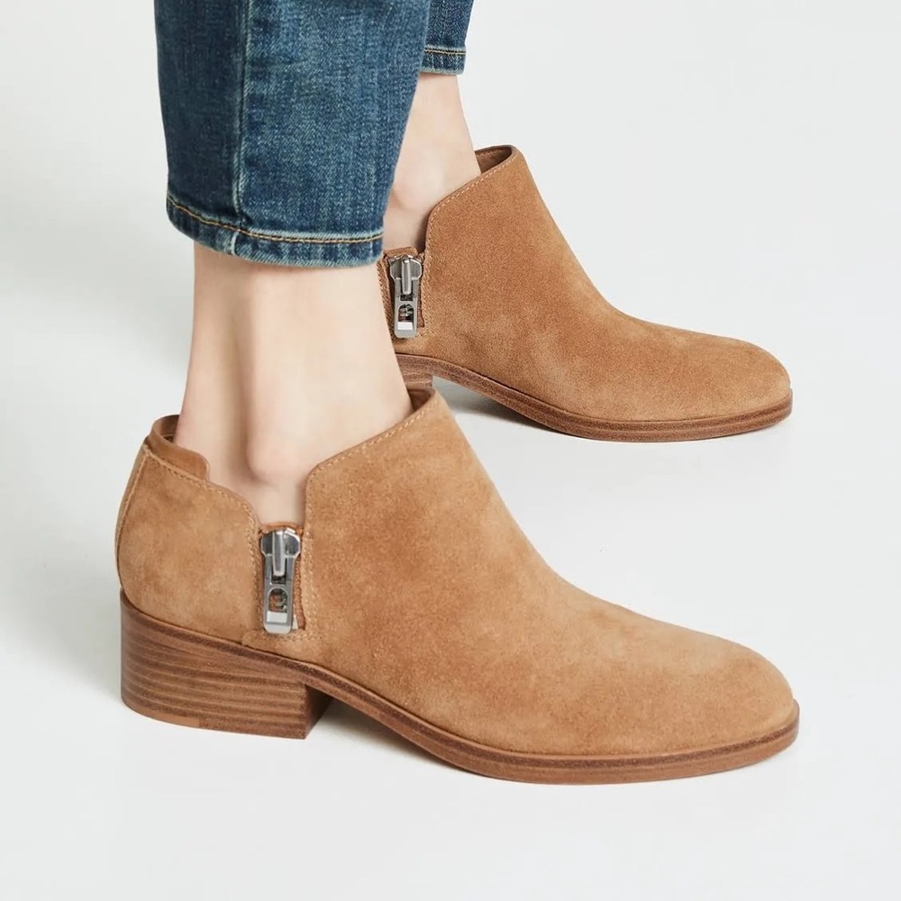 NEW 3:1 Phillip Lim Alexa Suede Camel Ankle Booties 36.5